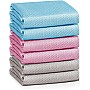 Nano Streak Free Magic Microfiber Cleaning Cloths Easy Clean Nanoscale,Fish Scale Window Mirror Glass Car Stainless Steel Cleaning,Lint Free Dish cloth Wine Glass Polishing Towel,Reusable,Pack 6,Mix
