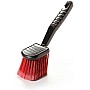 BROTHERS Car Wheel Cleaning Brush, Red, Long Handled, Soft Bristles, for Car Washing