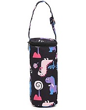 fashion mania Insulated ​Baby Bottle Bags with Carrying Handle Portable Travel Baby Feeding Bottle Bag (Black)