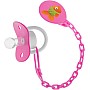 Bubbles pacifier with chain 0-3M Rose