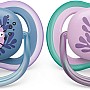 Philips Avent Ultra Air Pacifier Orthodontic & BPA, with Extra Ventilation Holes 6-18Months (Girl Design) Pack of 2