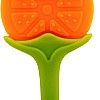 Lefan Silicone Fruit Teether Ideal for 6 to 12 Months Baby BPA Free Teething Toys Babies 3+ Months Natural Organic Freezer Safe for Newborn Infants Helps Soothe Teething Irritation Biting-Orange
