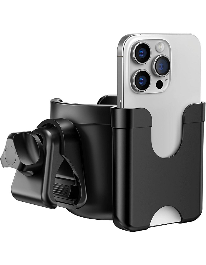 Guiseapue Cup Holder for Walker: Stroller Cup Holder Attachment with Phone Holder, Wheelchair/Stroller Accessories for Rollator, Bike, Scooter, Baby Essentials, First Mother‘s Day Gifts for New Mom