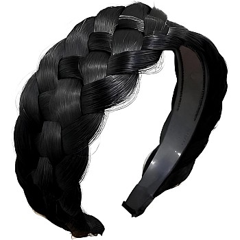 Boho Wig - Elevate your style with a voluminous twist braid headband that sits comfortably around the crown, blending a thick fishbone braid with a flexible hairband for all-day wear. (option 2)