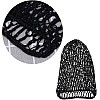 FOMIYES Women's Black Rayon Net Hair Net Bands Snood Cover Crochet Hairnet for Sleeping, Wig Caps, Scrunchies, Civil War Reenacting, Victorian Portrayals