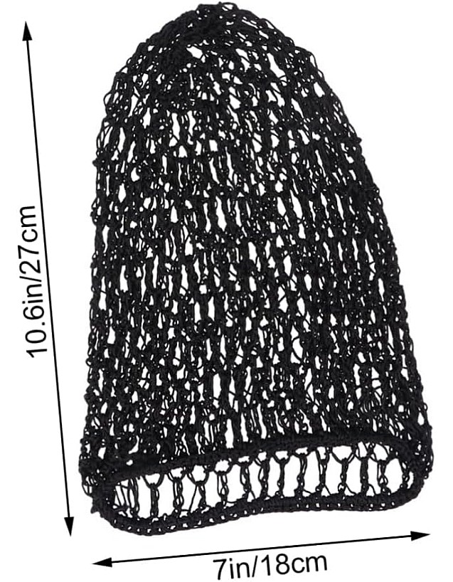 FOMIYES Women's Black Rayon Net Hair Net Bands Snood Cover Crochet Hairnet for Sleeping, Wig Caps, Scrunchies, Civil War Reenacting, Victorian Portrayals
