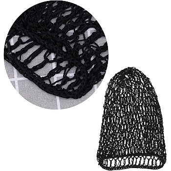 FOMIYES Women's Black Rayon Net Hair Net Bands Snood Cover Crochet Hairnet for Sleeping, Wig Caps, Scrunchies, Civil War Reenacting, Victorian Portrayals