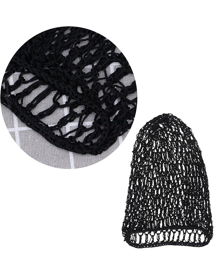 FOMIYES Women's Black Rayon Net Hair Net Bands Snood Cover Crochet Hairnet for Sleeping, Wig Caps, Scrunchies, Civil War Reenacting, Victorian Portrayals
