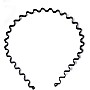 Unisex Black Metal Comb Sports Band Long Hair HeadBand Black For Men and Women