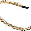 Women Chained Headband Fashion, Gold Metal Thin Headbands for women Girls, Beauty Silver Headbands Hair Hoop Hair Accessories (Gold)