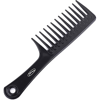 Fine Lines Jumbo Rake Wide Tooth Comb - An Afro Comb made for Detangling Hair - Detangles Long, Wet or Curly Hair - Made with tough Black ANTISTATIC Plastic