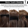 Hair Comb Styling Set Double Side Tail Combs with Afro Pick Barber Wide Tooth Comb for Men Women Beard Hairstylist Tools African American Accessories, Black