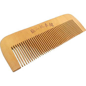 Natural wood hair comb