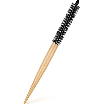 Patelai Small Round Hair Brush Mini Round Comb Quiff Roller Comb Hair Styling Brush Salon Hairdressing Brush for Thin Hair, Short Hair, Bangs, Beard, Lifting, Curling (26 cm)