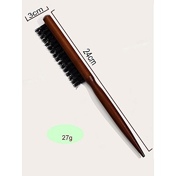 Hair Brush - For Baby Hair, Wooden Handle For Hair Styling Baby Hair, Beard Daily Hair Care, Brown