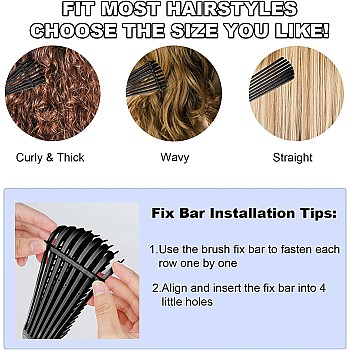 MT Anti static detangling- hairbrush anti-knot massage detangler comb pain free hair brush straightener for women men and kid long thick curly - Black (1)