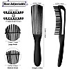 MT Anti static detangling- hairbrush anti-knot massage detangler comb pain free hair brush straightener for women men and kid long thick curly - Black (1)