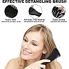 MT Anti static detangling- hairbrush anti-knot massage detangler comb pain free hair brush straightener for women men and kid long thick curly - Black (1)
