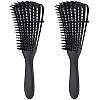 MT Anti static detangling- hairbrush anti-knot massage detangler comb pain free hair brush straightener for women men and kid long thick curly - Black (1)