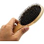 Premium Bamboo Hair Brush, All-Purpose Hair Brush Made of Sustainable Bamboo Wood - Paddle Brush for All Hair Types- Detangling Anti Static Hairbrush(1 Piece -WOOD)-oval or square shape