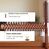 Professional Round Brush, 1-Inch Wooden Handle, Nylon Bristles, Heat Resistant, for Beard Styling, Short Hair, Bangs, Blow Drying, Volumizing
