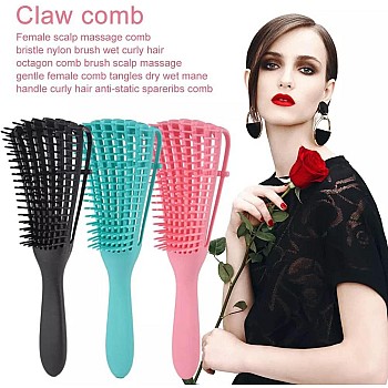 Rulimshop Anti static detangling- hairbrush anti-knot massage detangler comb pain free hair brush straightener for women men and kid long thick curly - Assorted Colors