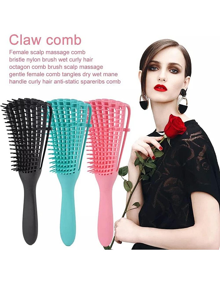 Rulimshop Anti static detangling- hairbrush anti-knot massage detangler comb pain free hair brush straightener for women men and kid long thick curly - Assorted Colors