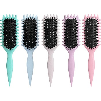 Twissta Curl Defining Brush for Curly Hair – Detangling & Styling Brush for Women & Men, Defines 2A to 4C Curls, Reduces Frizz, Perfect for Wet & Dry Hair (Pack of 1) (Random Color)
