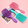 VETELLY Anti static detangling hairbrush- Maze Shape - anti-knot massage detangler comb pain free hair brush straightener for women men kid long thick curly (Random Color)