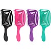 VETELLY Anti static detangling hairbrush- Maze Shape - anti-knot massage detangler comb pain free hair brush straightener for women men kid long thick curly (Random Color)