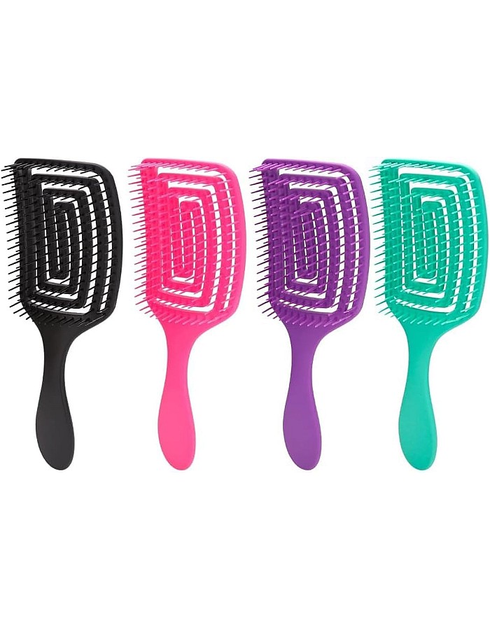 VETELLY Anti static detangling hairbrush- Maze Shape - anti-knot massage detangler comb pain free hair brush straightener for women men kid long thick curly (Random Color)