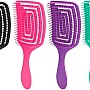 VETELLY Anti static detangling hairbrush- Maze Shape - anti-knot massage detangler comb pain free hair brush straightener for women men kid long thick curly (Random Color)