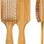 ZOZY Craft Hair Brush Eco-Friendly Natural Wooden Bamboo Air Paddle Detangle Hairbrush Massage Scalp For Long Curly Short Thick Thin Hair For Women Kids Men