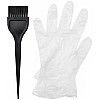 ZOZY Hair Dye Brush with Gloves Professional Coloring Brush & Disposable Gloves for Hair Coloring, Bleaching & Treatment