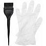 ZOZY Hair Dye Brush with Gloves Professional Coloring Brush & Disposable Gloves for Hair Coloring, Bleaching & Treatment