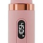 CH&BE Smooth Brush 2-in-1 Hair Straightening Brush, Pink with Rose Gold Accents, LCD Display, 5 Temperature Settings 250-450°F, Anti-Scald Design, Auto Shut-off