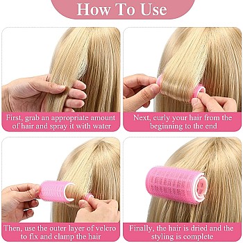 2Pcs/Set Hair Roller, Portable Fixable Women Hair Curler Hairdressing Hair Styling Tool for Fluffy Air Bangs Clip(MULTICOLOR)