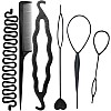 Hair Braiding Tools Hair Loop Styling Tools French Braiding Tools Hair Pull-Through Tools DIY Hair Styling Tools Hair Braiding Tools for Women and Girls (Pack of 6 )