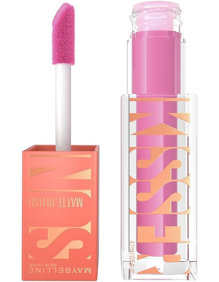 Maybelline New York SUNKISSER 12H LONGWEAR MULTI-USE MATTE LIQUID BLUSH, SUNKISSER BRONZER, BLENDABLE, BUILDABLE, 32 LILAC CLOUDS