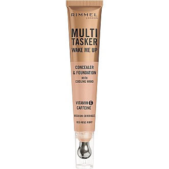 Rimmel Multi-Tasker Wake Me Up Foundation & Concealer, 025 Rose Ivory, 20Ml