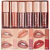 Beauty beast Moisturizing Lipgloss Set 6PCS Smooth Hydrating Lip Gloss Neutral Nude Nourishing Glossy Lipgloss for Women and Girls (MZ-CC6SETB-BB, Compact)