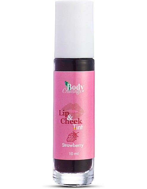 Body Cravings Strawberry Lip & Cheeks Tint roll | 10ml | Dual-Duty, Natural Berry Flush (Lip & Cheek Stain) | Richly Pigmented, Long-Lasting Wear