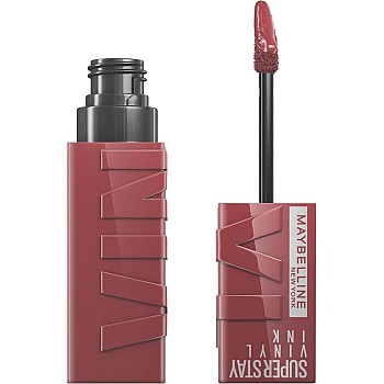 Maybelline New York Lip Colour, Smudge-Free, Long Lasting Up To 16H, Liquid Lipstick, Shine Finish, Superstay Vinyl Ink, 40 Witty