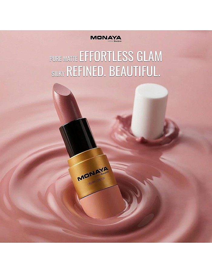 Monaya L008 Creamy Lipstick colors，Super Lustrous Lipstick, Creamy Formula For Soft, Fuller-Looking Lips, Moisturized Feel