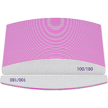 BLESWIN Professional Nail Files, Emery Board Nail File for Natural Nails 100/180/240 Grit Nail Files for Acrylic Nails 12pcs Fine Grit Nail File Manicure Tools Coarse Fingernail Files (100/180 Grit)
