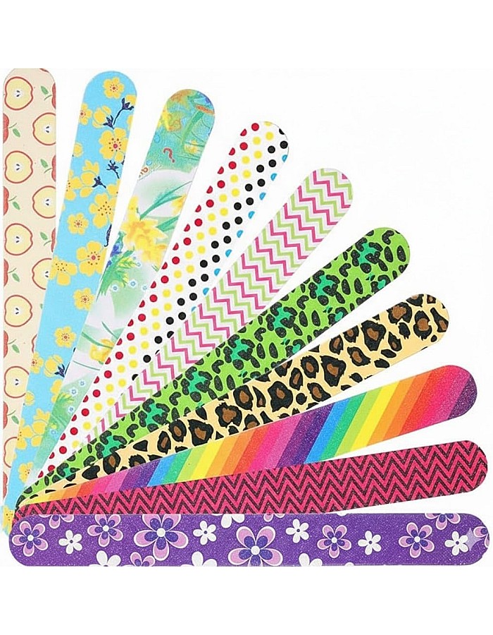 Nail Files (3 Pack), Emery Board Nail File for Acrylic Nails and Natural Nails, 100/180 Grit Double Sided Emory Boards Professional Nail Filer Reusable Washable Manicure-muticolor