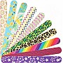 Nail Files (3 Pack), Emery Board Nail File for Acrylic Nails and Natural Nails, 100/180 Grit Double Sided Emory Boards Professional Nail Filer Reusable Washable Manicure-muticolor