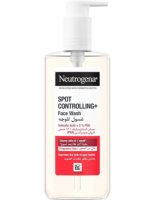 Neutrogena, Facial Wash Spot Controlling+, Clearer Skin in 1 Week, 200ml