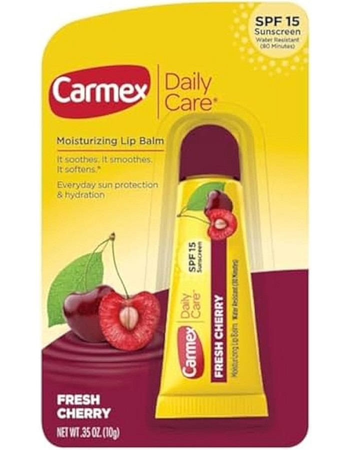 Carmex moisturizing lip balm fresh cherry, 10 gm