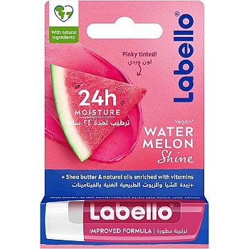 Labello lip care, moisturizing lip balm, watermelon shine, 4.8g